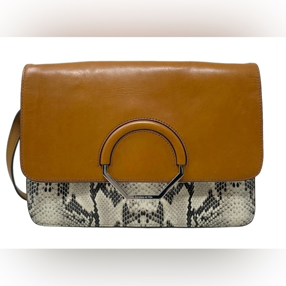 Louise et Cie Handbags - LOUISE ET CIE Snakeskin Leather Bag